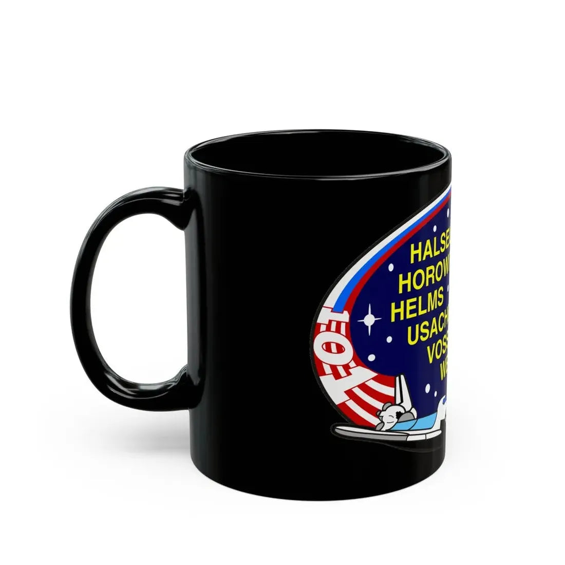 STS 101 (NASA) Black Coffee Mug - Go Mug Yourself