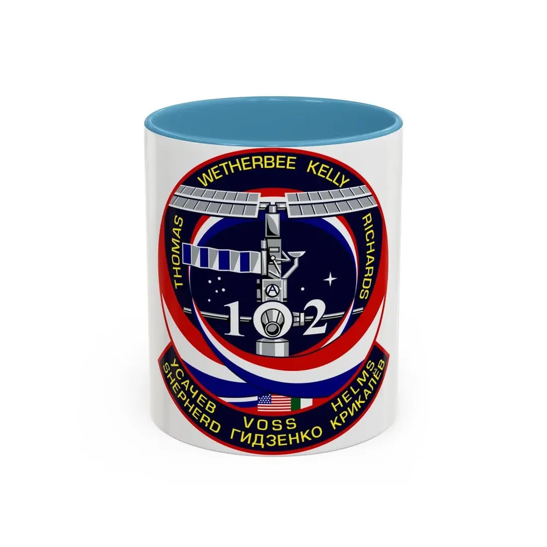 STS 102 (NASA) Accent Coffee Mug 11oz Light Blue - Go Mug Yourself