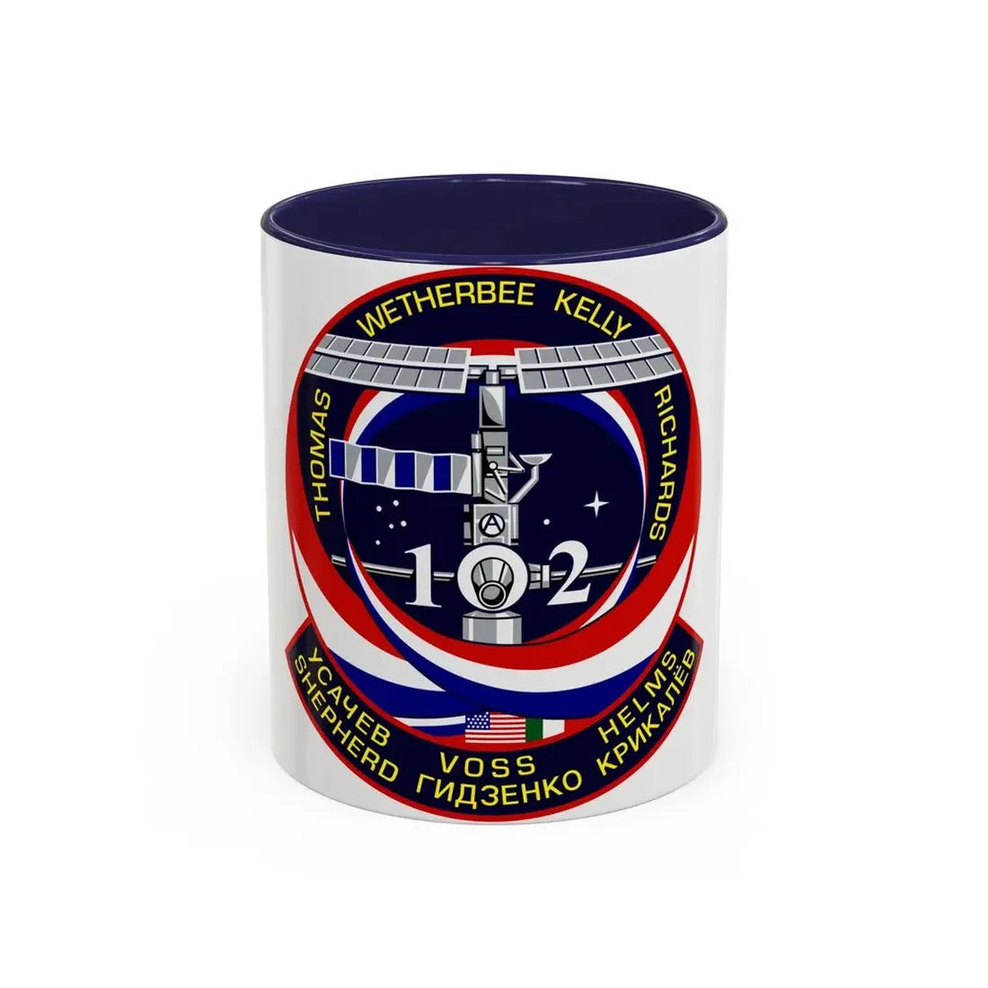 STS 102 (NASA) Accent Coffee Mug 11oz Navy - Go Mug Yourself