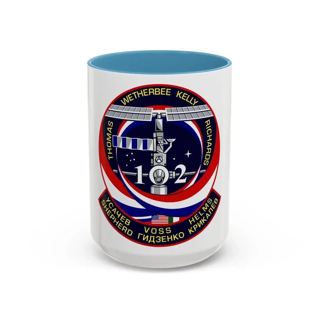 STS 102 (NASA) Accent Coffee Mug 15oz Light Blue - Go Mug Yourself