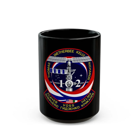 STS 102 (NASA) Black Coffee Mug-15oz-Go Mug Yourself