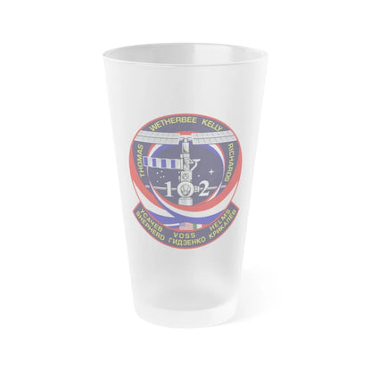 STS 102 (NASA) Frosted Pint Glass 16oz-Go Mug Yourself