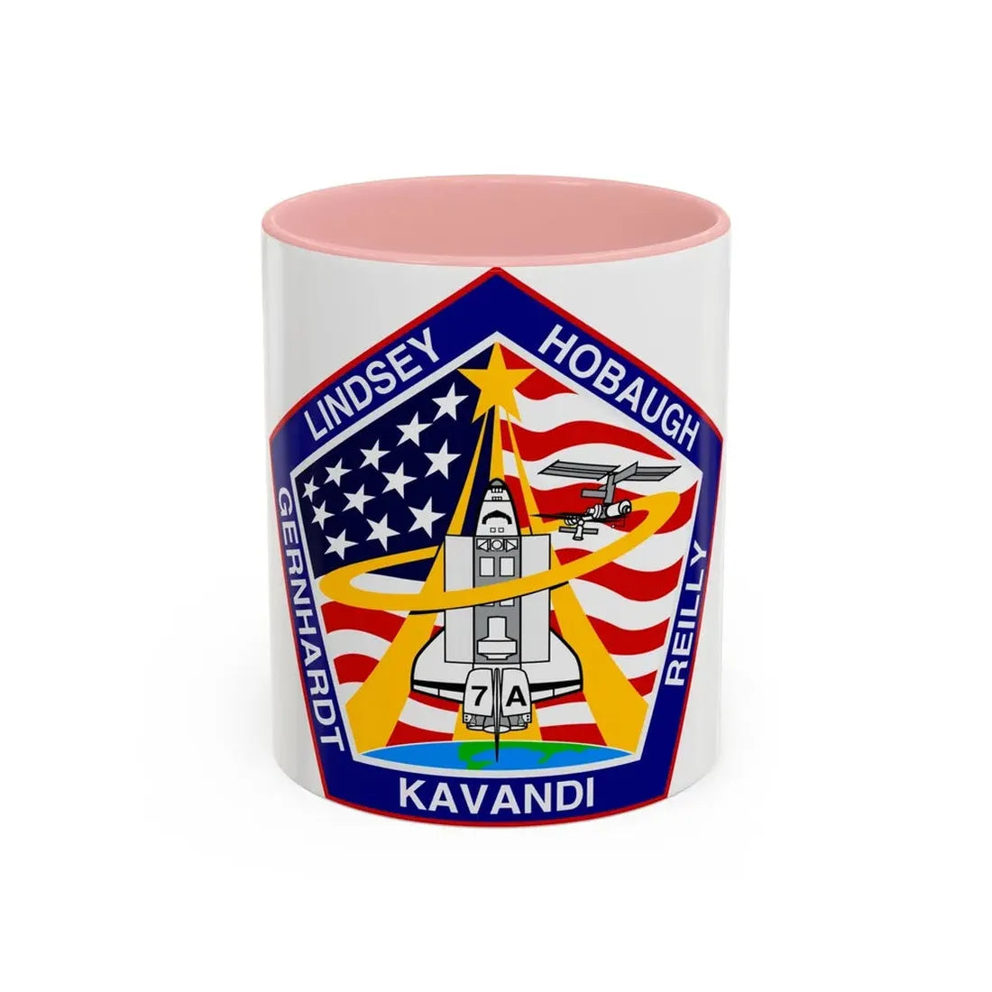 STS 104 (NASA) Accent Coffee Mug 11oz Pink - Go Mug Yourself