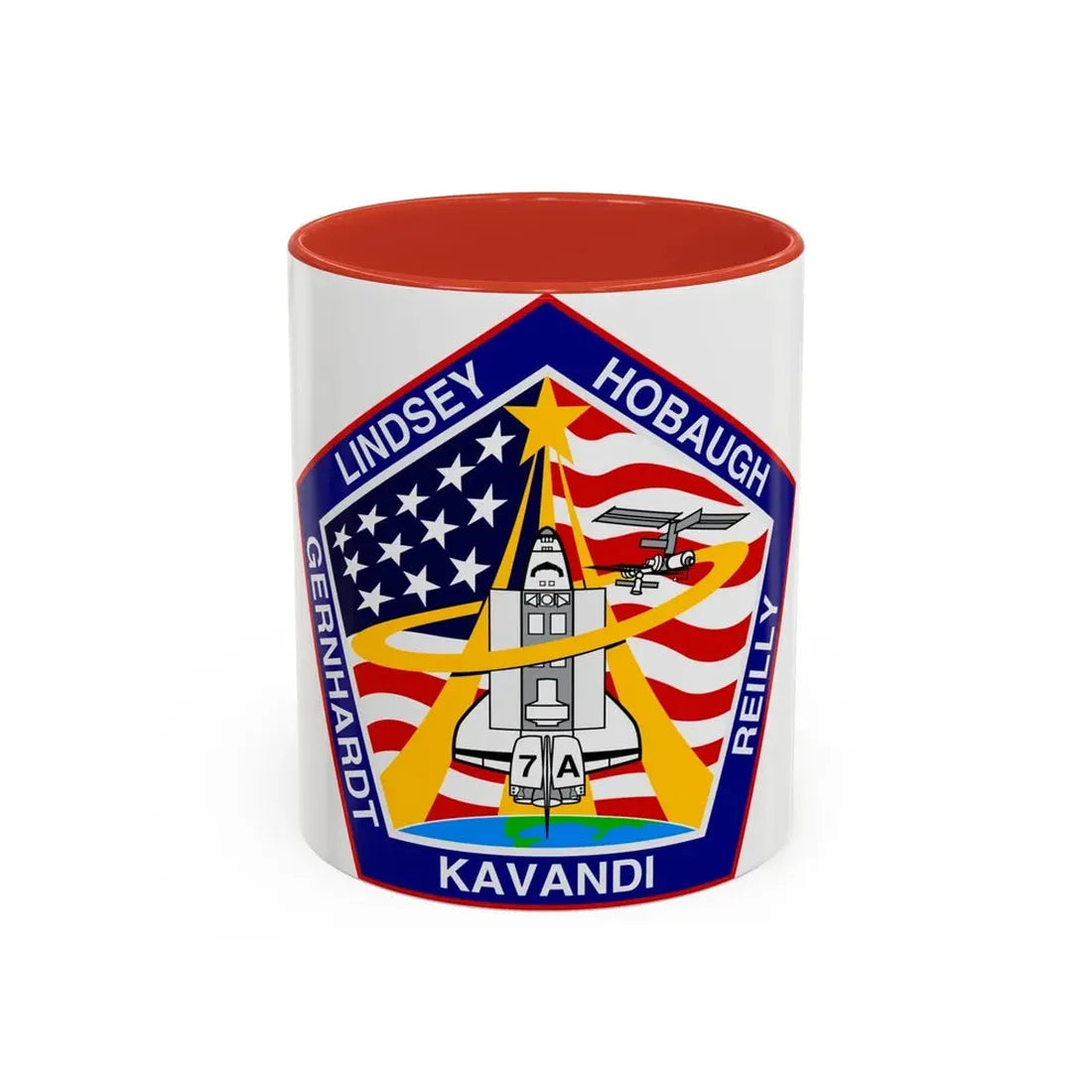 STS 104 (NASA) Accent Coffee Mug 11oz Red - Go Mug Yourself