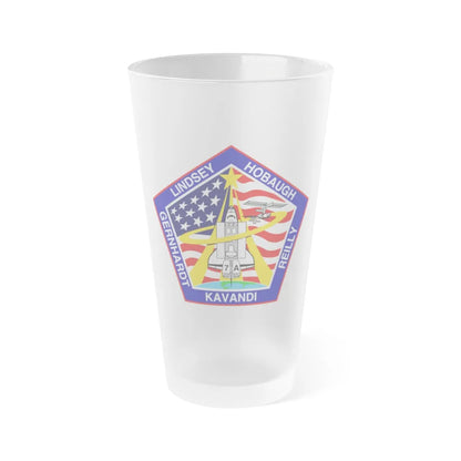 STS 104 (NASA) Frosted Pint Glass 16oz-Go Mug Yourself