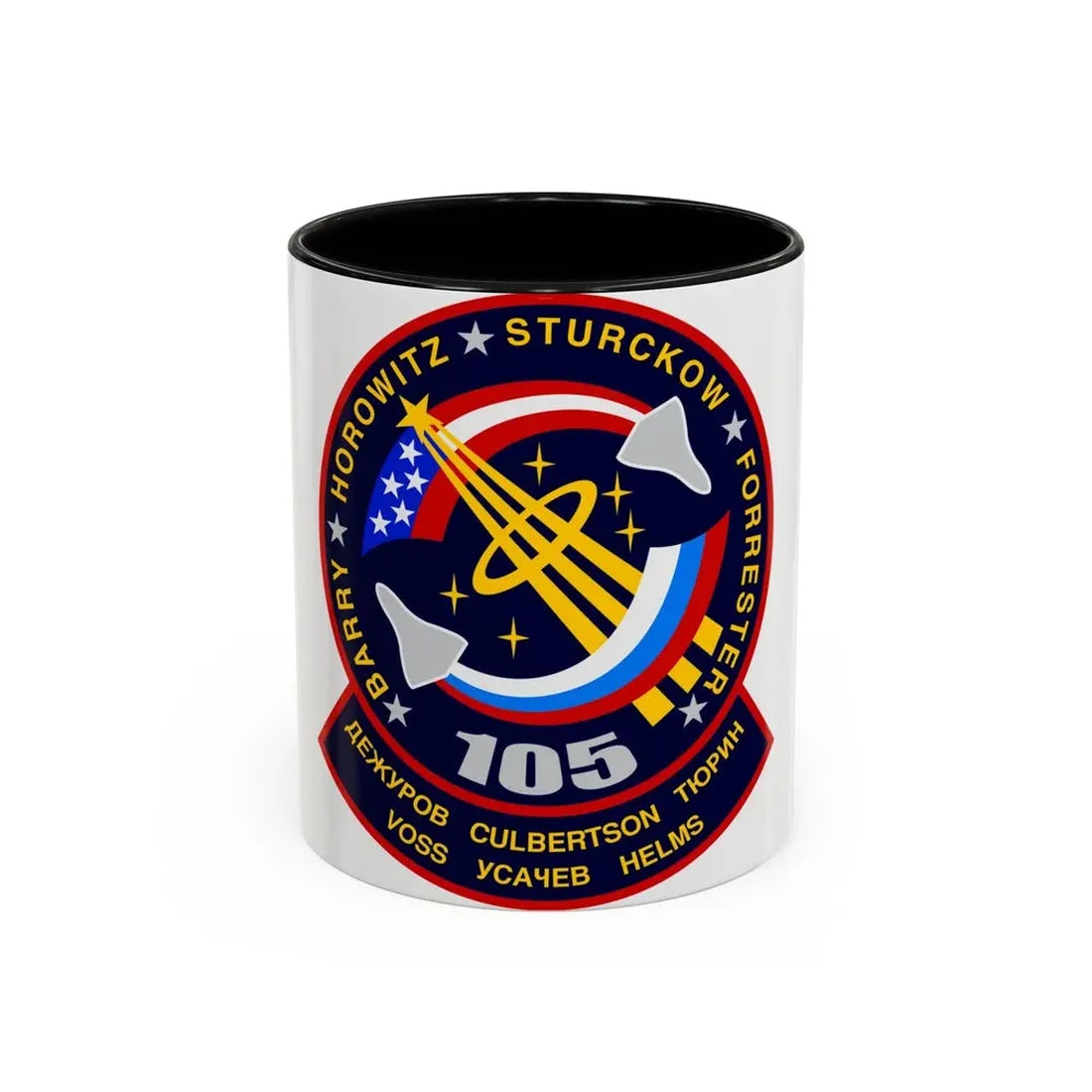 STS 105 (NASA) Accent Coffee Mug 11oz Black - Go Mug Yourself