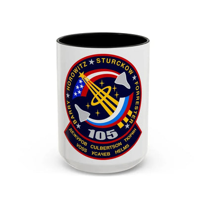 STS 105 (NASA) Accent Coffee Mug 15oz Black - Go Mug Yourself