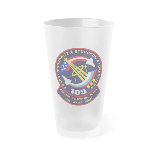 STS 105 (NASA) Frosted Pint Glass 16oz Default Title - Go Mug Yourself