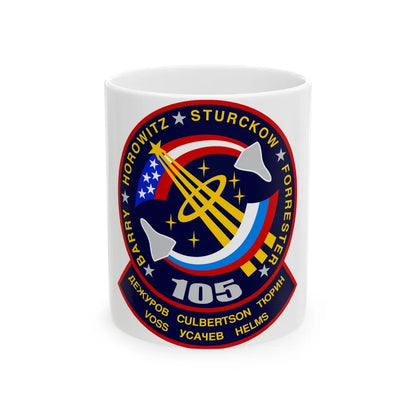 STS 105 (NASA) White Coffee Mug-11oz-Go Mug Yourself