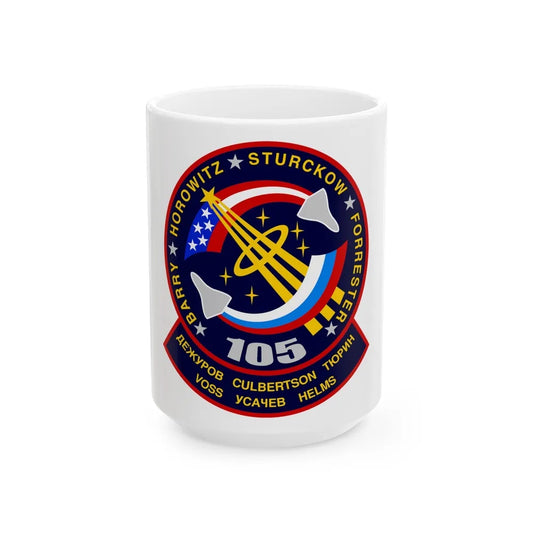 STS 105 (NASA) White Coffee Mug-15oz-Go Mug Yourself