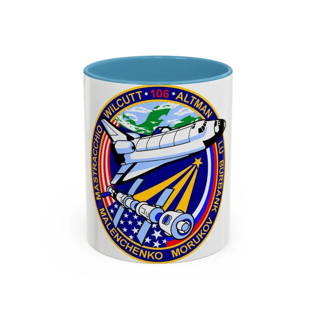 STS 106 (NASA) Accent Coffee Mug 11oz Light Blue - Go Mug Yourself