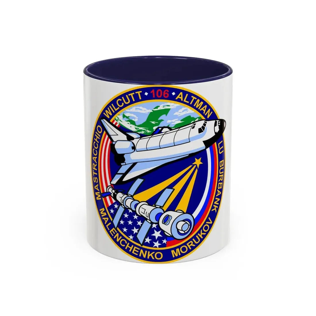 STS 106 (NASA) Accent Coffee Mug 11oz Navy - Go Mug Yourself