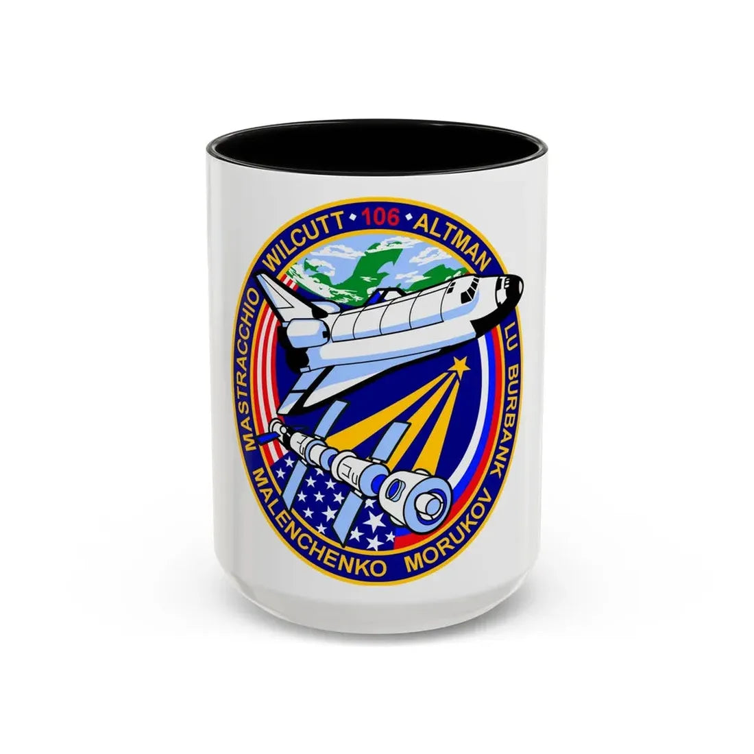STS 106 (NASA) Accent Coffee Mug 15oz Black - Go Mug Yourself