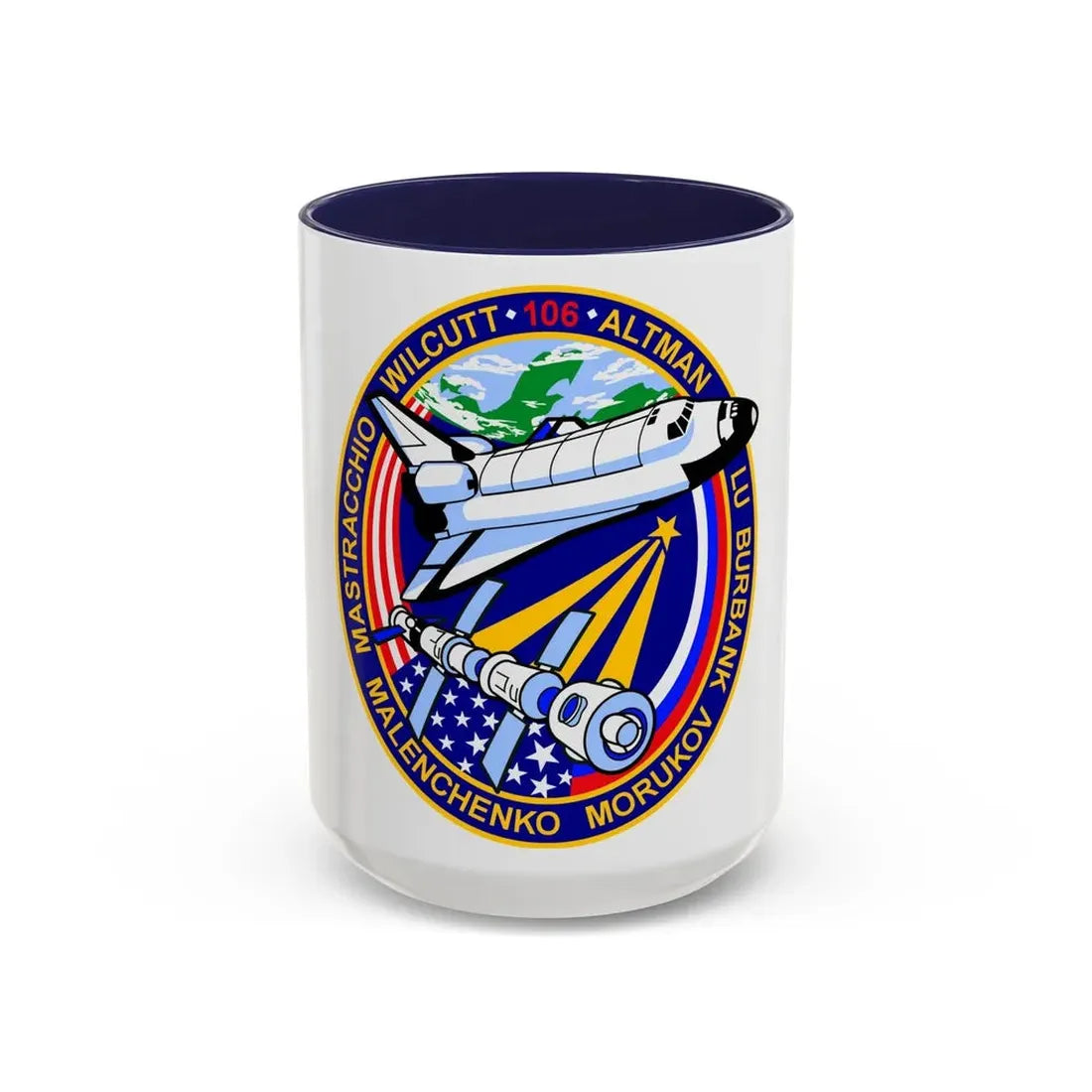 STS 106 (NASA) Accent Coffee Mug 15oz Navy - Go Mug Yourself