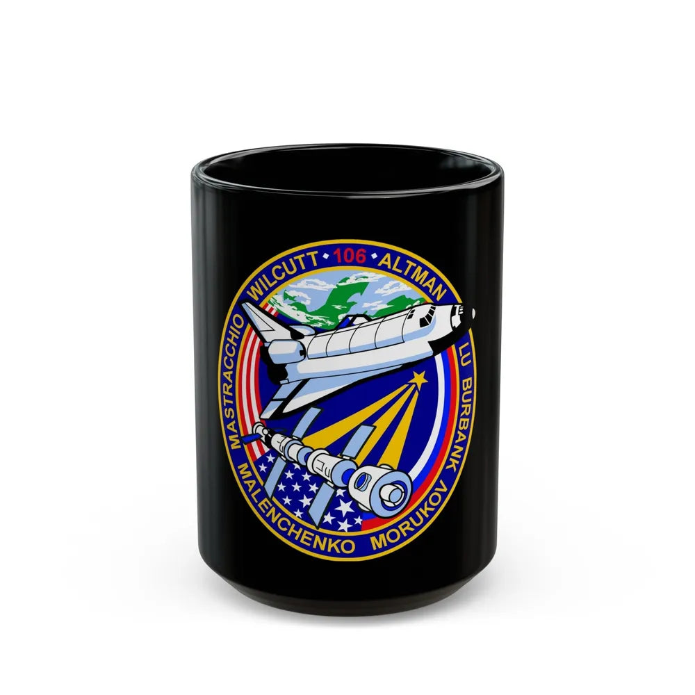 STS 106 (NASA) Black Coffee Mug-15oz-Go Mug Yourself