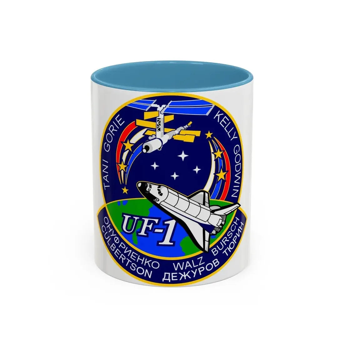 STS 108 (NASA) Accent Coffee Mug 11oz Light Blue - Go Mug Yourself