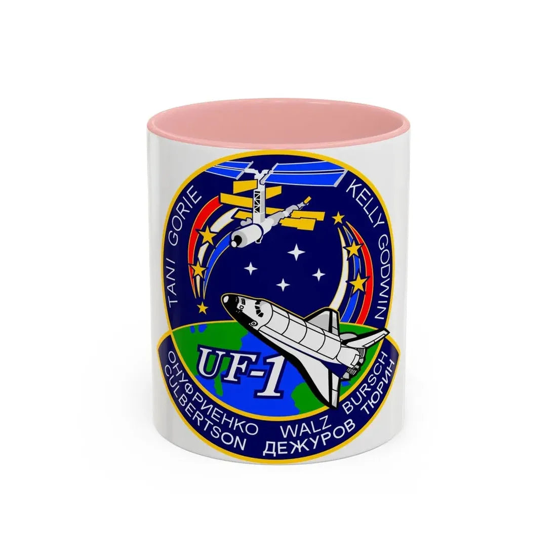 STS 108 (NASA) Accent Coffee Mug 11oz Pink - Go Mug Yourself