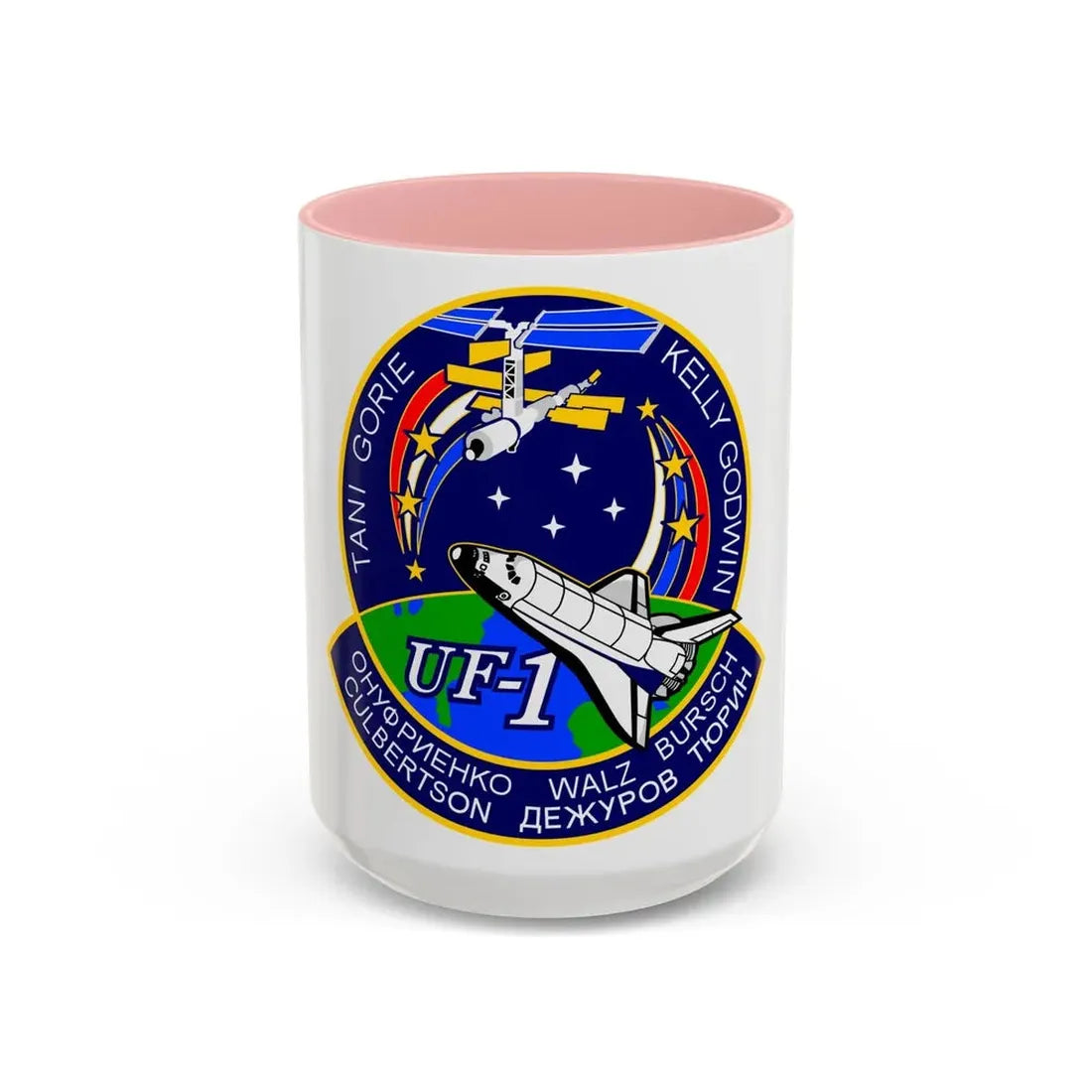 STS 108 (NASA) Accent Coffee Mug 15oz Pink - Go Mug Yourself