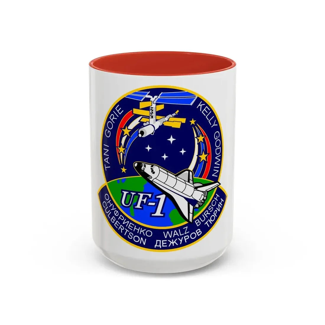 STS 108 (NASA) Accent Coffee Mug 15oz Red - Go Mug Yourself