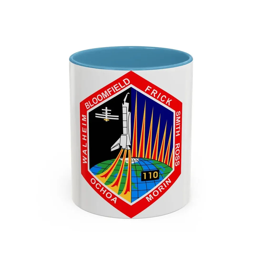 STS 110 (NASA) Accent Coffee Mug 11oz Light Blue - Go Mug Yourself