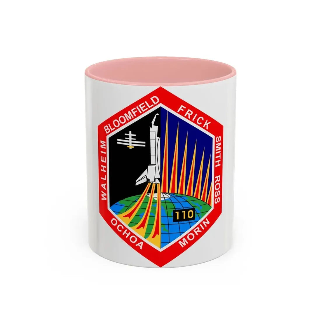 STS 110 (NASA) Accent Coffee Mug 11oz Pink - Go Mug Yourself