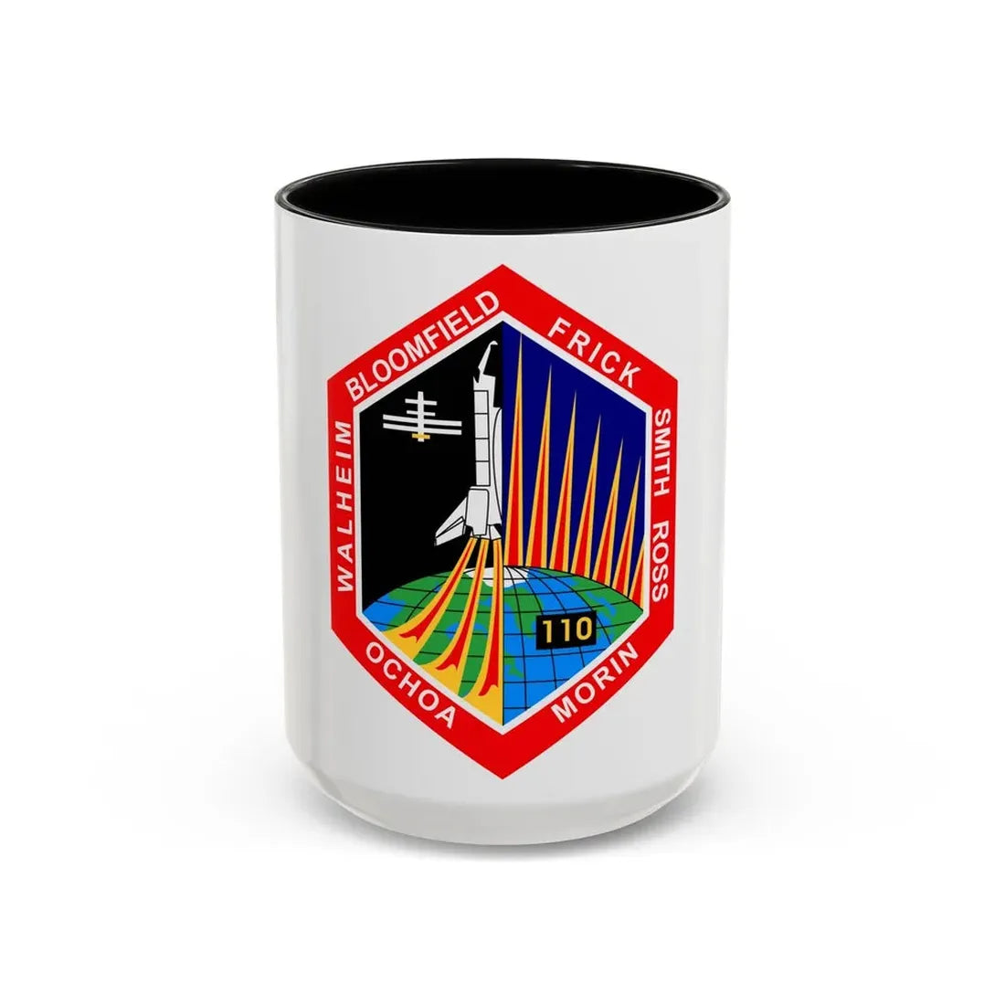 STS 110 (NASA) Accent Coffee Mug 15oz Black - Go Mug Yourself