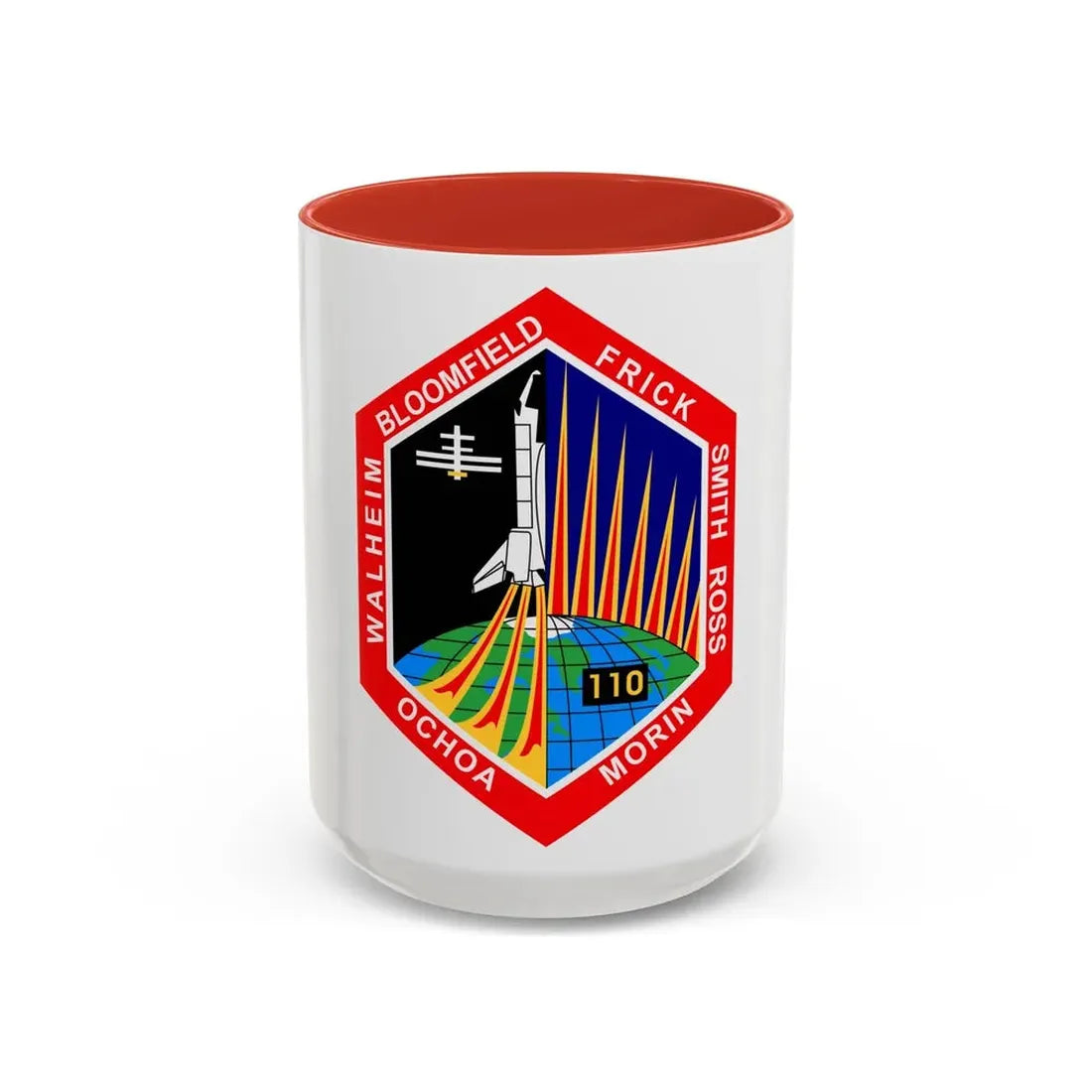 STS 110 (NASA) Accent Coffee Mug 15oz Red - Go Mug Yourself