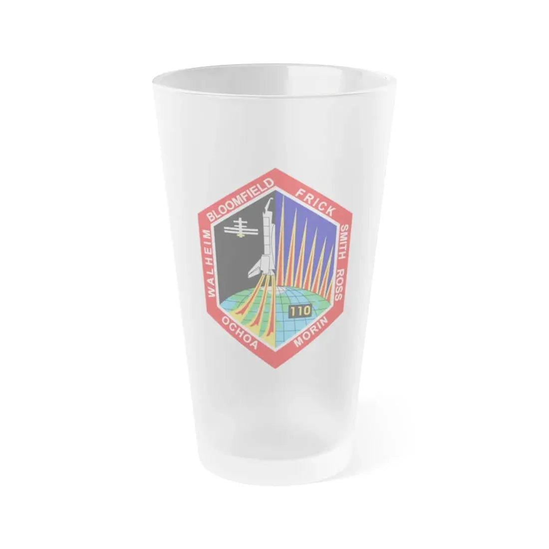 STS 110 (NASA) Frosted Pint Glass 16oz Default Title - Go Mug Yourself
