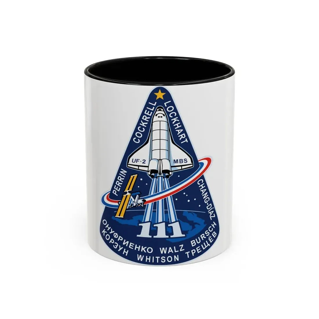 STS 111 (NASA) Accent Coffee Mug 11oz Black - Go Mug Yourself