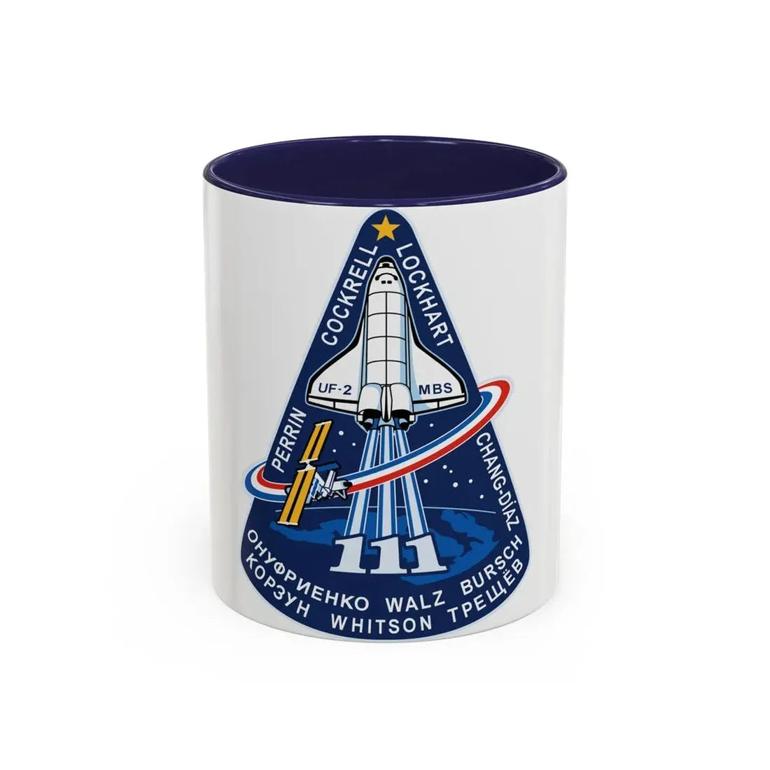 STS 111 (NASA) Accent Coffee Mug 11oz Navy - Go Mug Yourself