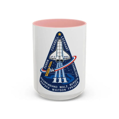 STS 111 (NASA) Accent Coffee Mug 15oz Pink - Go Mug Yourself