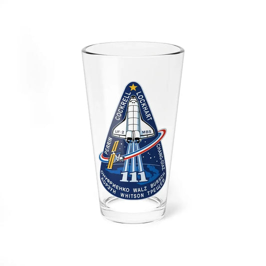 STS 111 (NASA) Pint Glass 16oz 16oz - Go Mug Yourself