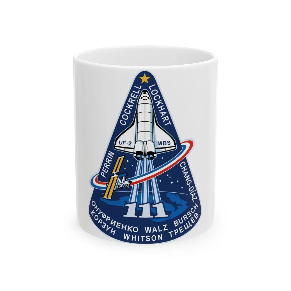 STS 111 (NASA) White Coffee Mug-11oz-Go Mug Yourself