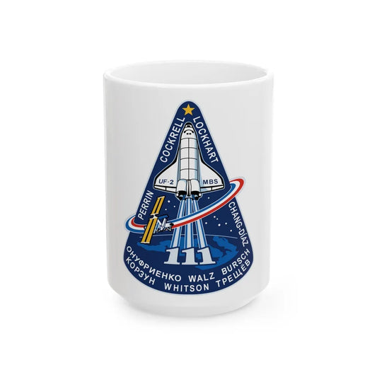 STS 111 (NASA) White Coffee Mug-15oz-Go Mug Yourself