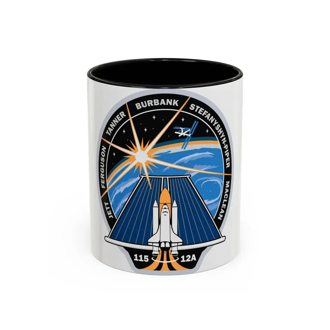 STS 115 (NASA) Accent Coffee Mug 11oz Black - Go Mug Yourself