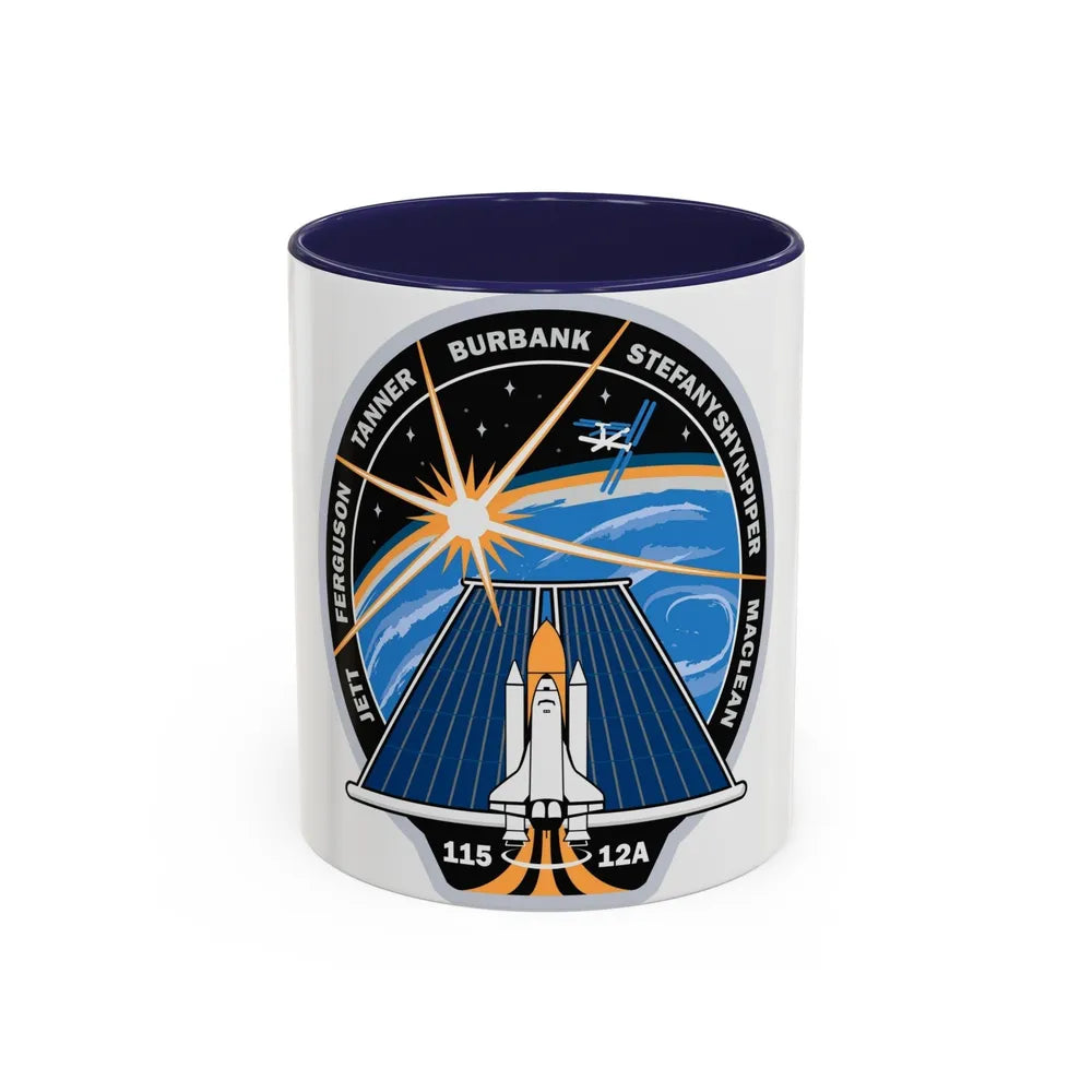 STS 115 (NASA) Accent Coffee Mug-11oz-Navy-Go Mug Yourself