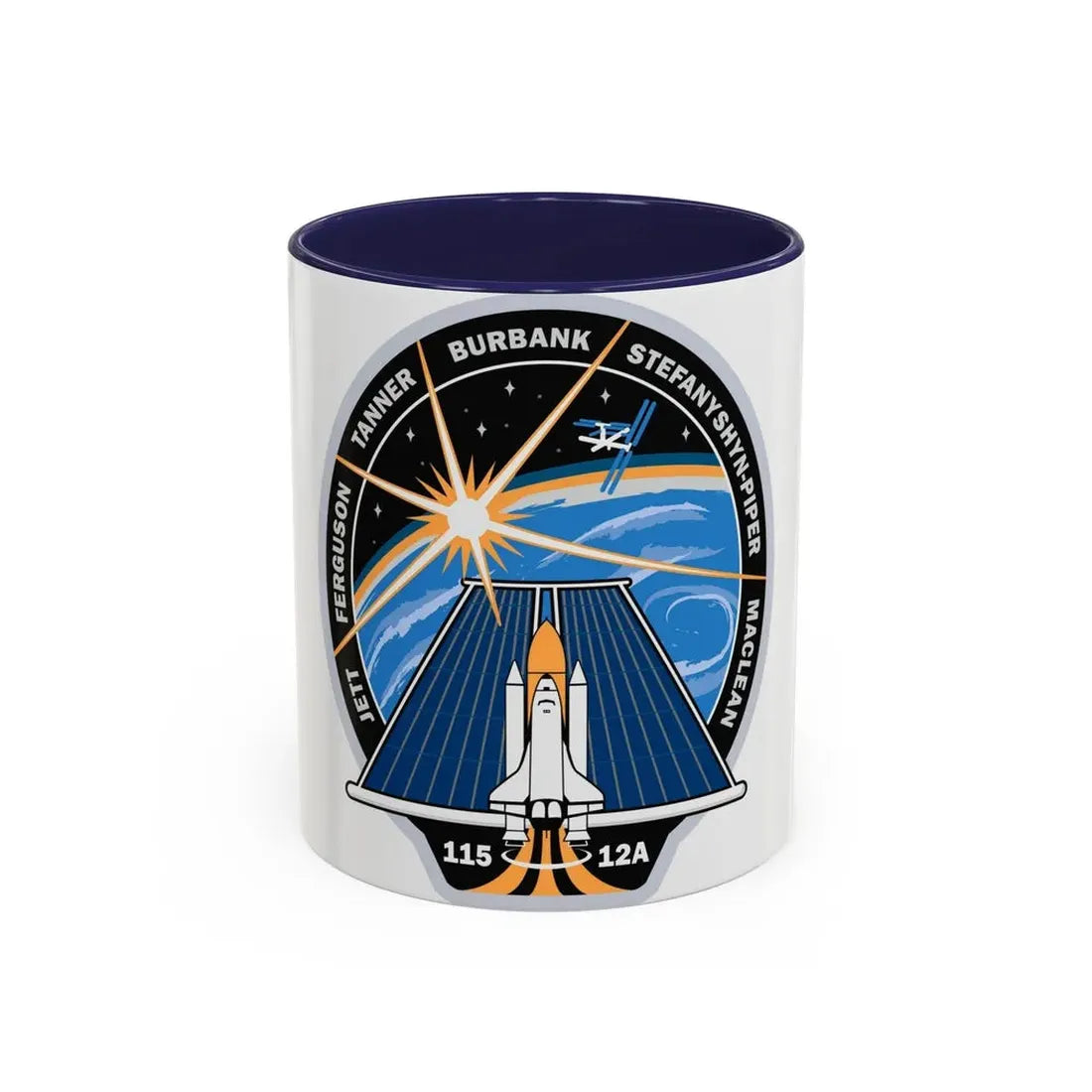 STS 115 (NASA) Accent Coffee Mug 11oz Navy - Go Mug Yourself