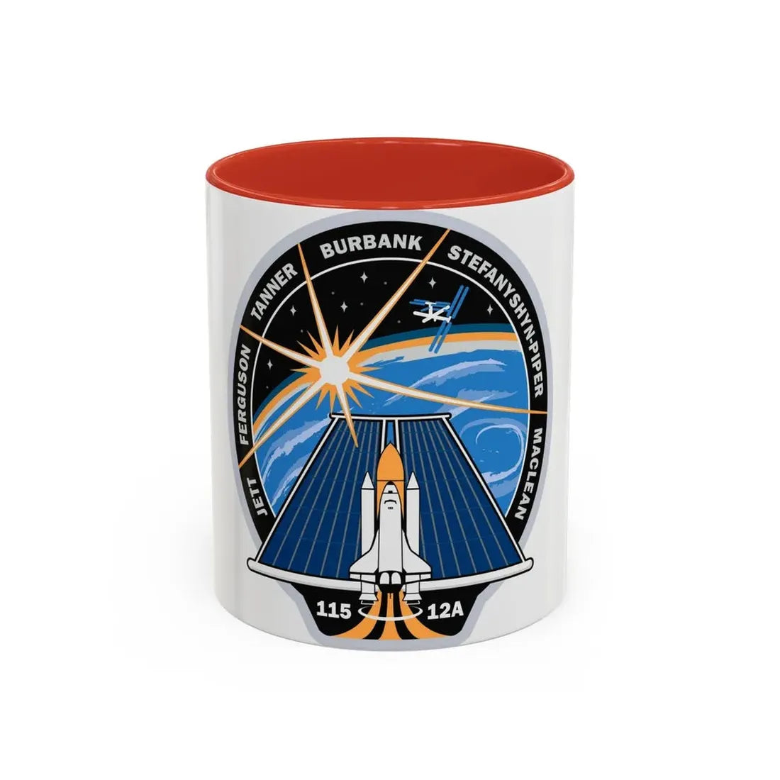 STS 115 (NASA) Accent Coffee Mug 11oz Red - Go Mug Yourself