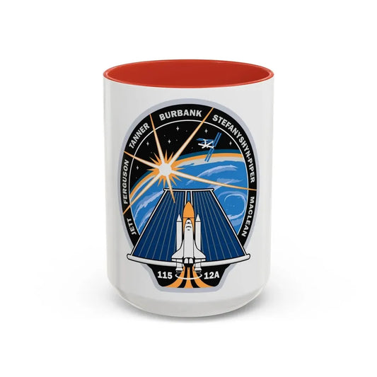STS 115 (NASA) Accent Coffee Mug 15oz Red - Go Mug Yourself