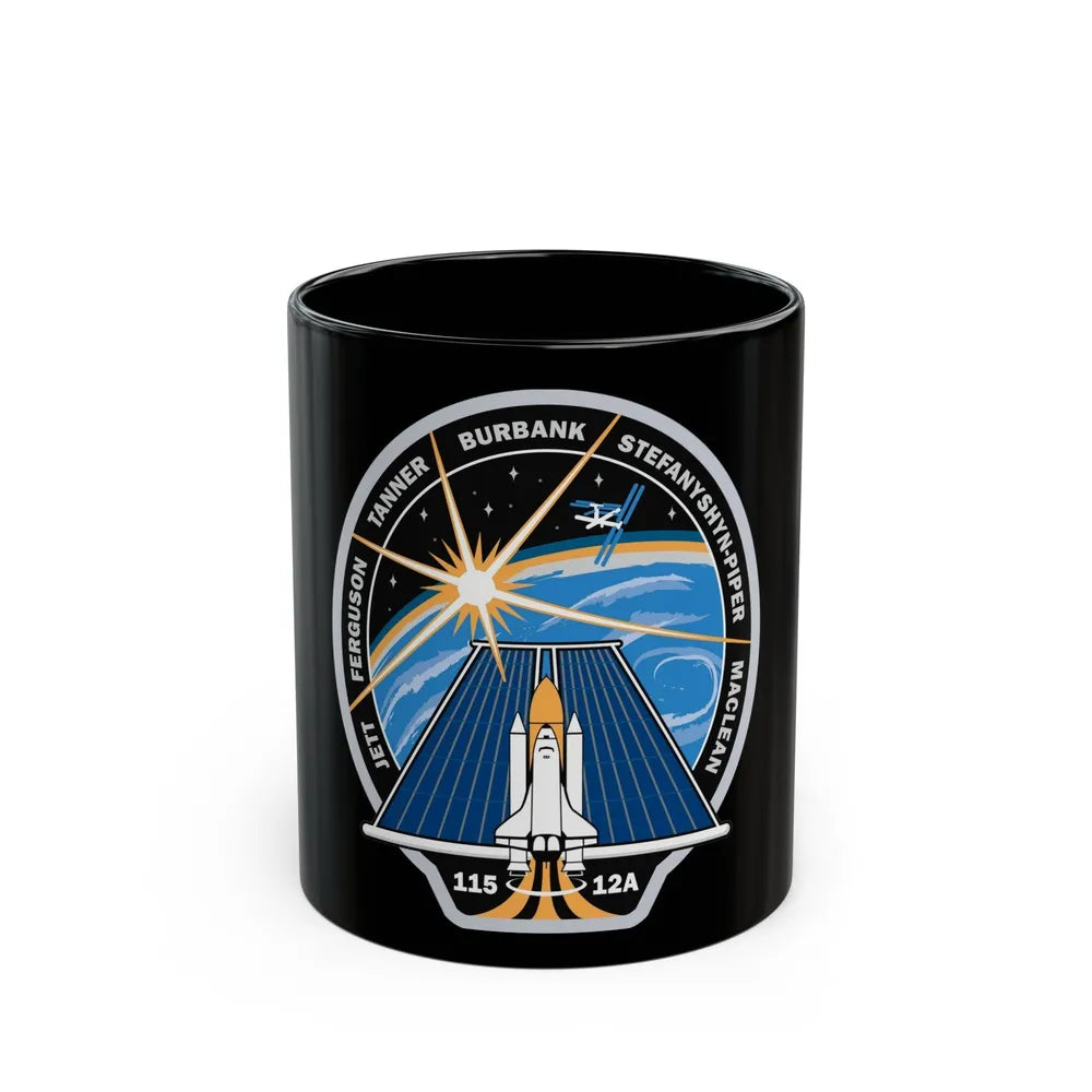 STS 115 (NASA) Black Coffee Mug-11oz-Go Mug Yourself