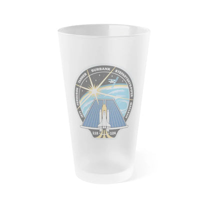 STS 115 (NASA) Frosted Pint Glass 16oz-Go Mug Yourself