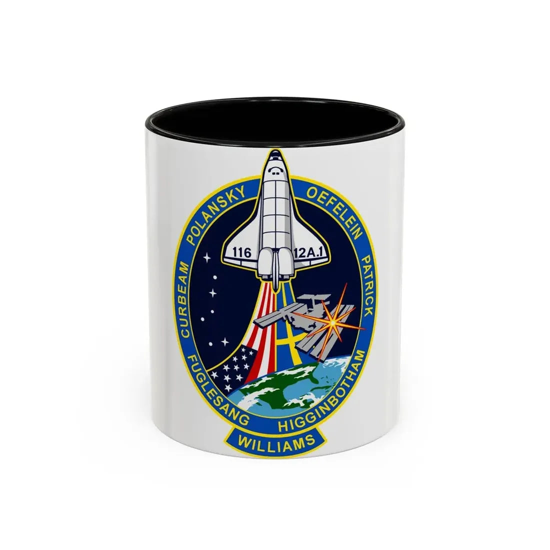 STS 116 (NASA) Accent Coffee Mug 11oz Black - Go Mug Yourself