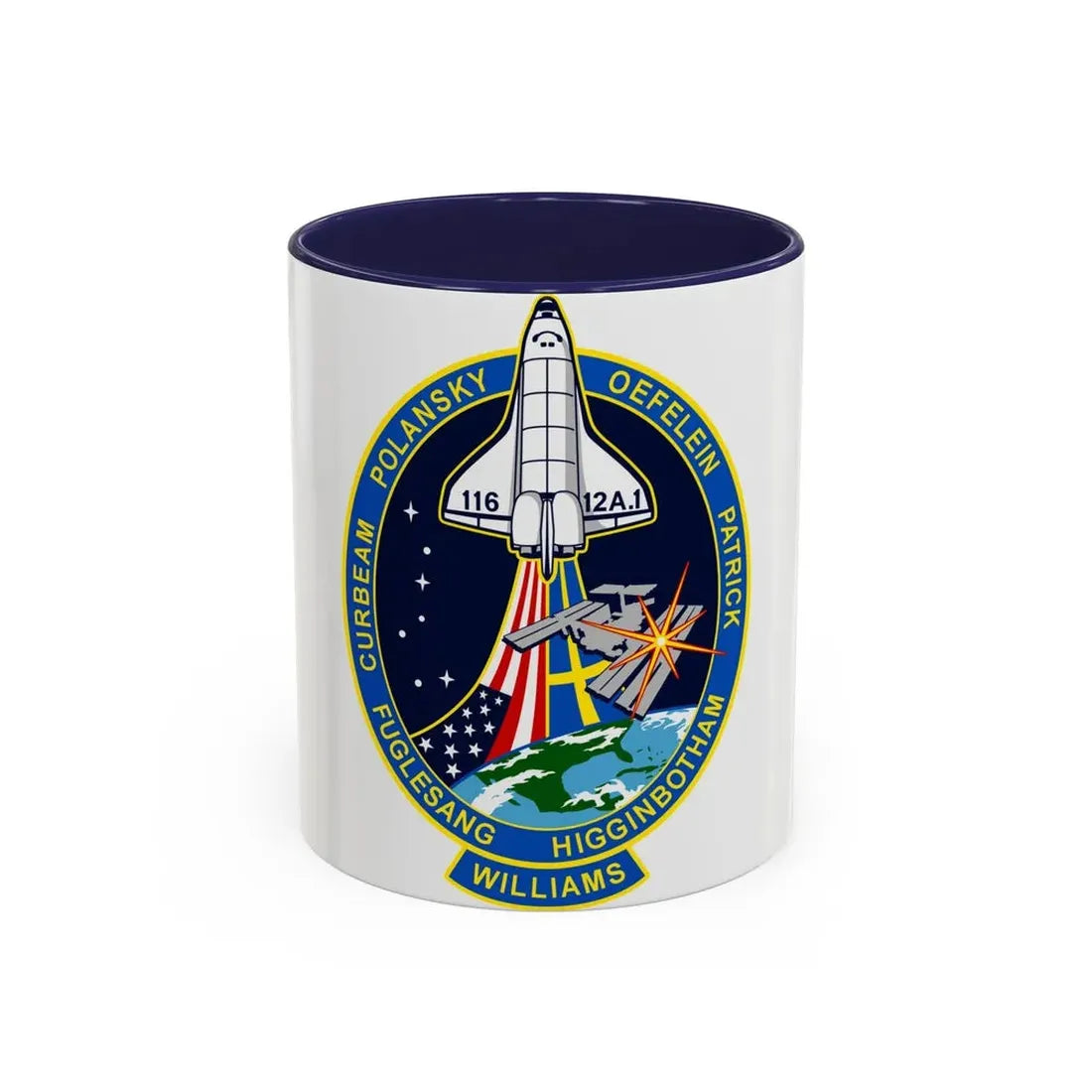 STS 116 (NASA) Accent Coffee Mug 11oz Navy - Go Mug Yourself