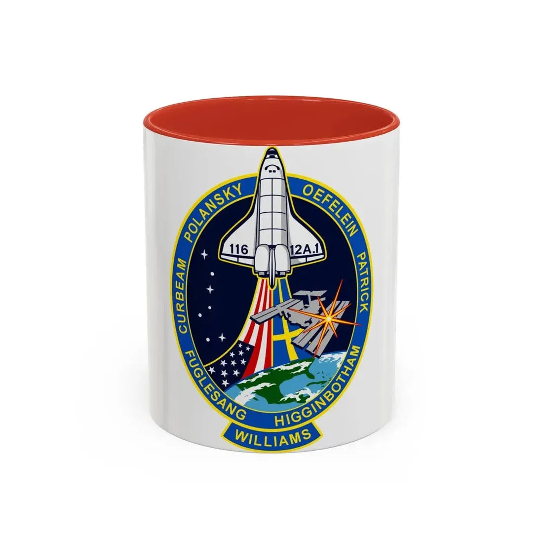STS 116 (NASA) Accent Coffee Mug 11oz Red - Go Mug Yourself