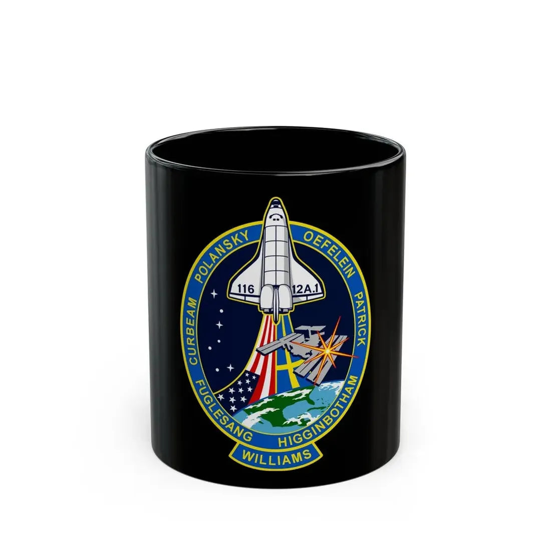 STS 116 (NASA) Black Coffee Mug 11oz - Go Mug Yourself