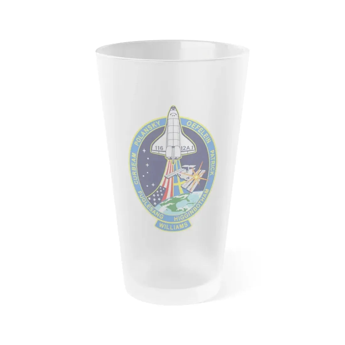 STS 116 (NASA) Frosted Pint Glass 16oz Default Title - Go Mug Yourself