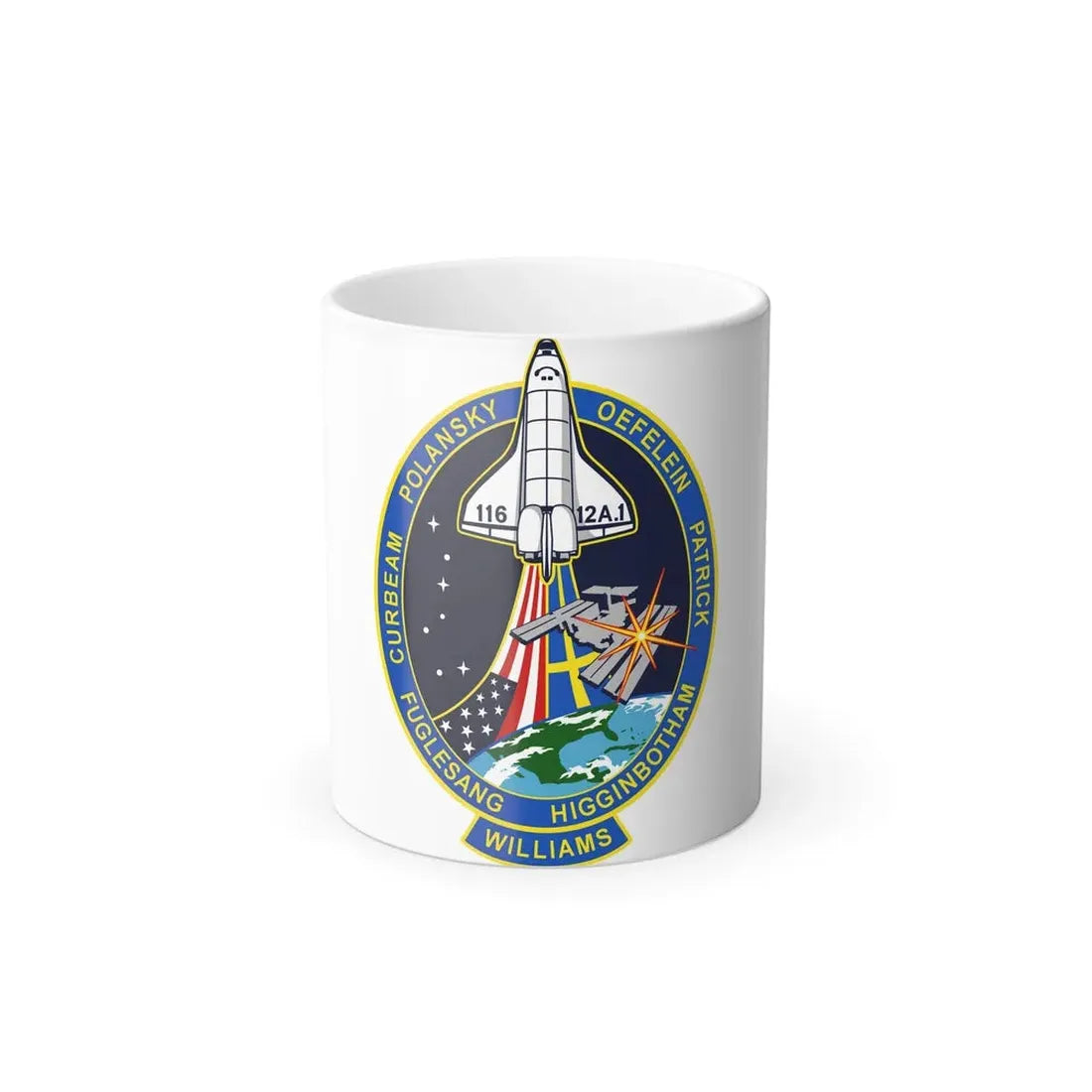 STS 116 Patch NASA - Color Changing Mug 11oz Default Title - Go Mug Yourself