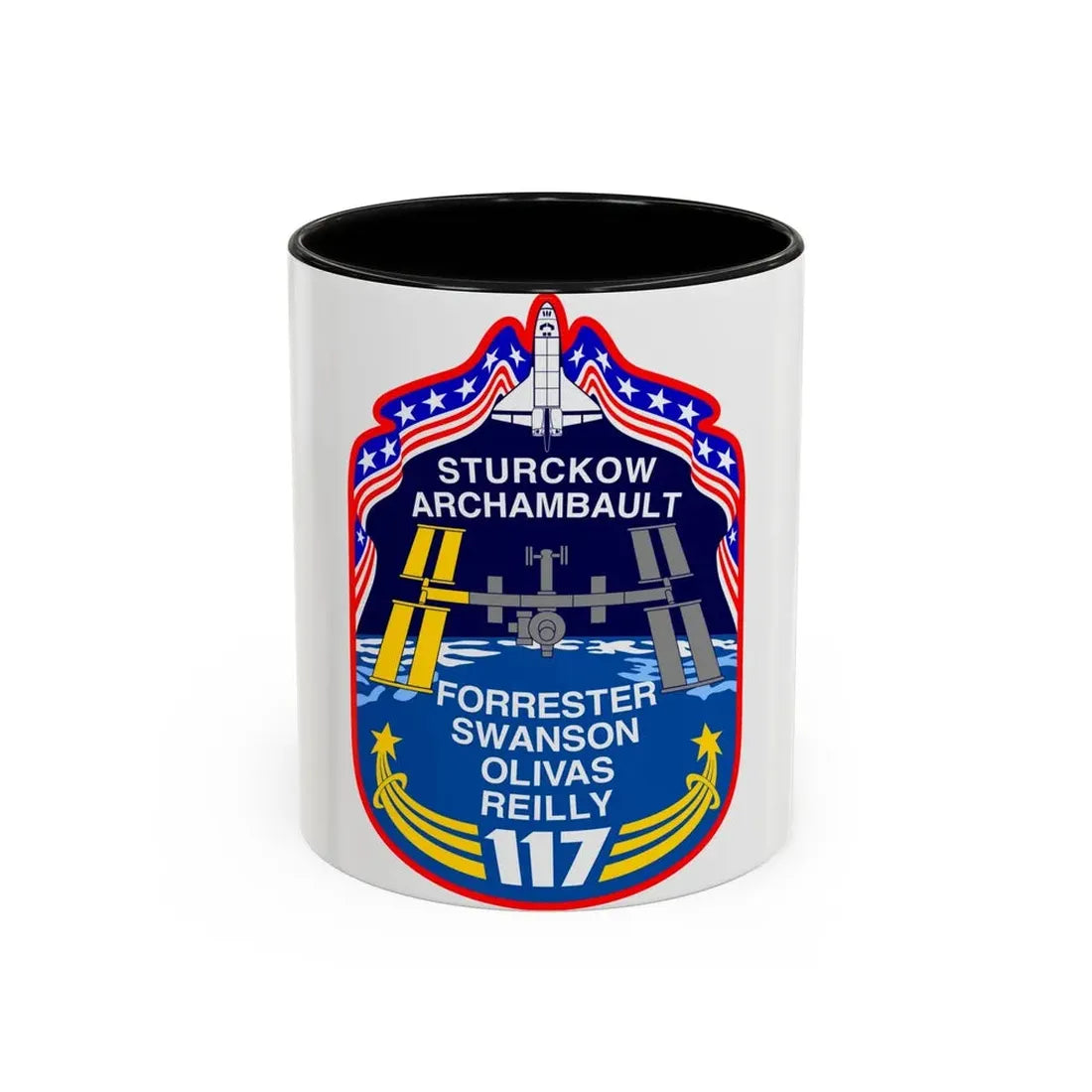 STS 117 (NASA) Accent Coffee Mug 11oz Black - Go Mug Yourself