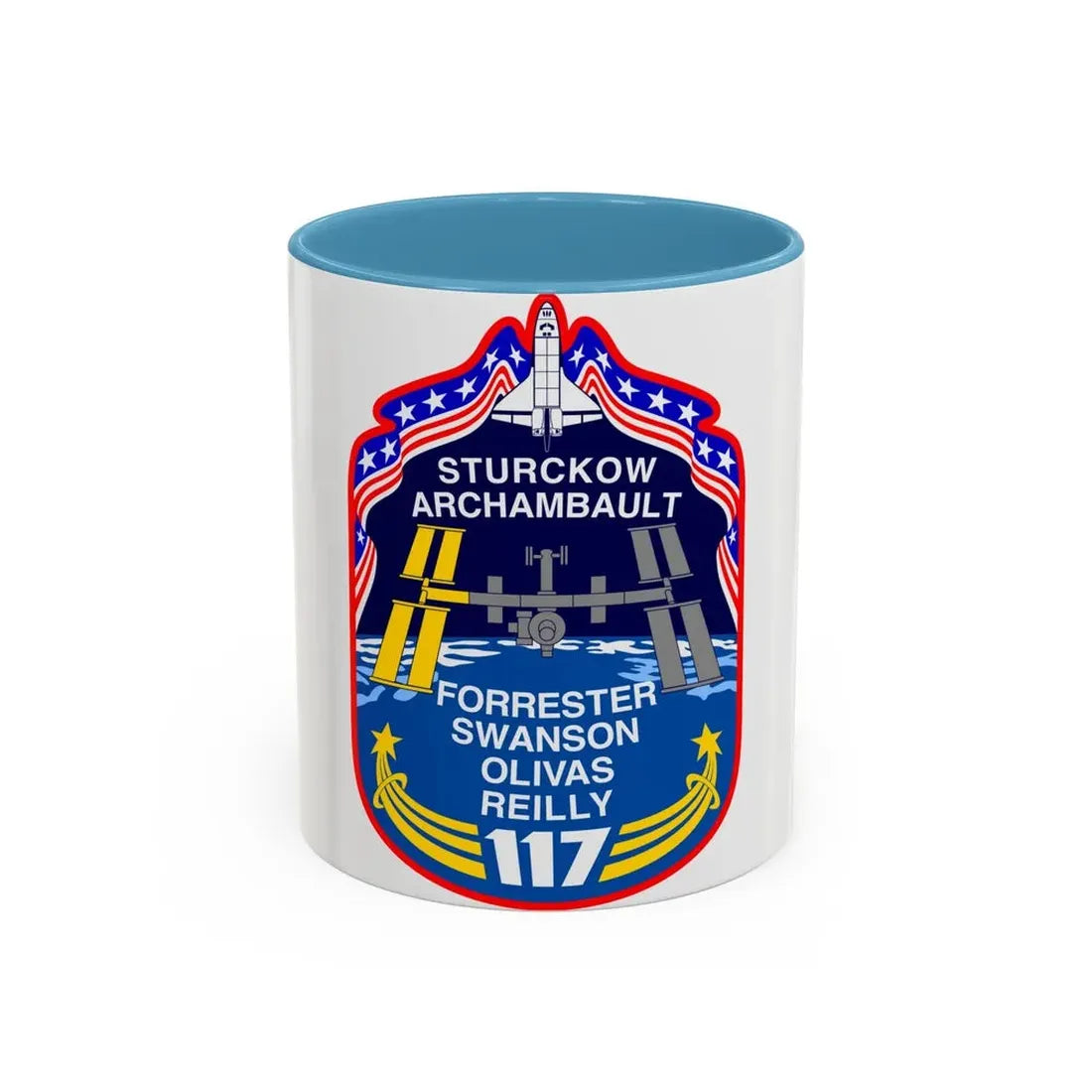 STS 117 (NASA) Accent Coffee Mug 11oz Light Blue - Go Mug Yourself