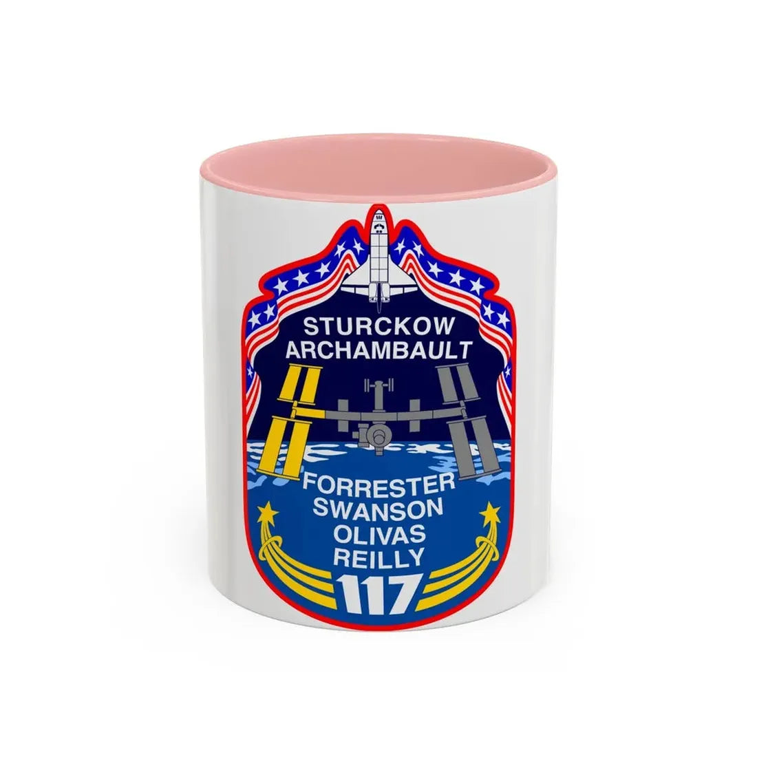 STS 117 (NASA) Accent Coffee Mug 11oz Pink - Go Mug Yourself